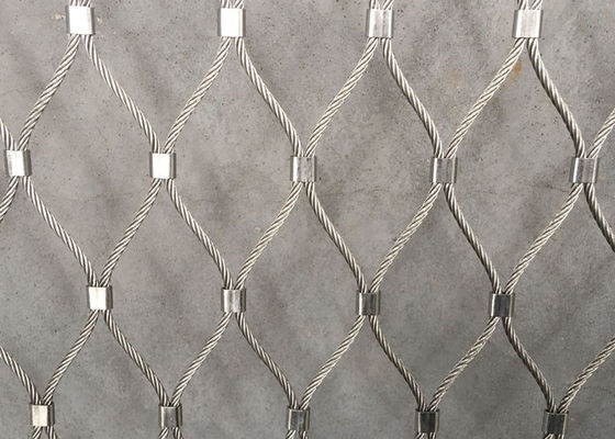 High Strength 3.0 mm Rope Stainless Steel Cable Netting with 80*80 mm Hole for Architectural Wire Mesh