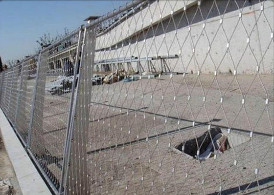 Customized 7x7 Stainless Steel Balustrade Cable Mesh with 60x104mm Mesh Opening and 2.0mm Cable Diameter
