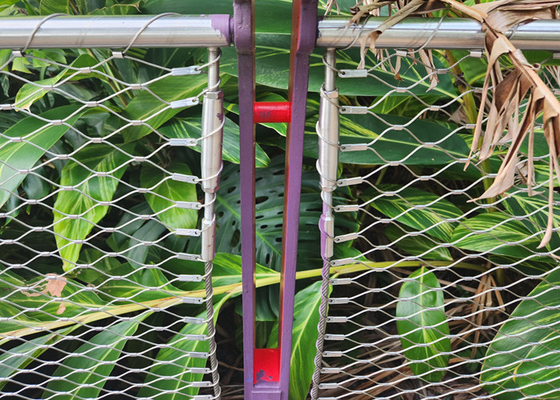 1.2mm Ferrule Cable Mesh Garden Security Plant Climbing 50*50 Mm Hole
