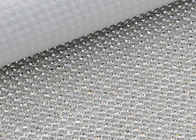 4MM Metallic Sequin Mesh Fabric , Crystal Rhinestone Decoration Metal Flake Fabric