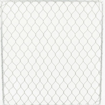 SS 316 Stainless Steel Wire Rope Mesh Flexible and Transparent Weather-Resistant Ferrule Mesh Netting for Zoo Enclosures