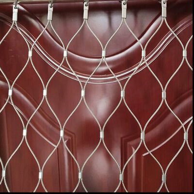 Stainless Steel 304/316/316L Wire Rope Mesh with 60 Degree Mesh Angle and 1.6mm to 2.4mm Wire Rope for Plant Trellis