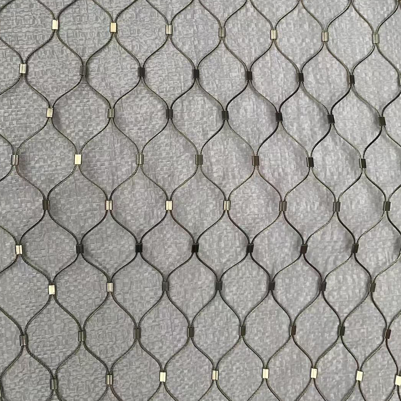 Stainless Steel Wire Rope Net for Anti-Fall Protection - 2.0mm Cable Diameter