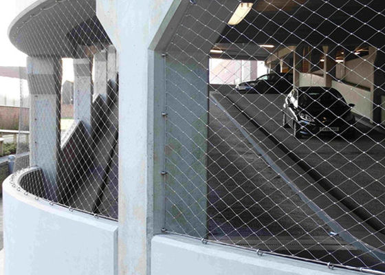 물미 3.0 밀리미터 로프 80*80 밀리미터 홀로 건축학적인 것을 위해 네트로 이루어지는 고강도 유연성 스테인리스강 케이블