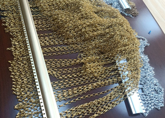 왕조 알루미늄 체인 링크 도어 커튼 플라이 스크린 메쉬 90x210cm