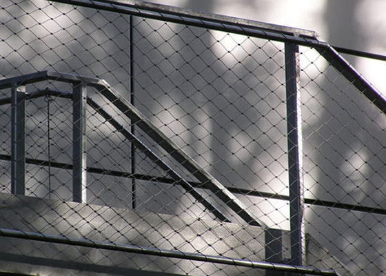 높은 내구성 그물 단단한 강철 밧줄 메시 25mm-300mm 가늠구멍 크기