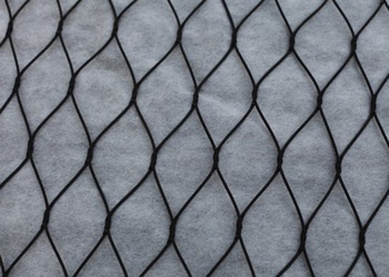 동물원 격리 316 스테인리스 스틸 펠루 로프  Mesh 직물 검은 유연 1.5mm