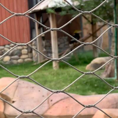 유연한 스테인레스 스틸 로프  Mesh 동물원 케이지 울타리 발코니 계단