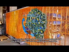 금색 체인 링크 커튼 양극 산화 알루미늄 장식 문용